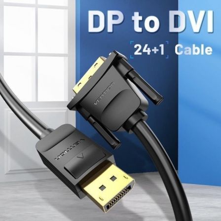 Vention Cable Conversor DisplayPort Macho a DVI Macho 1m Negro